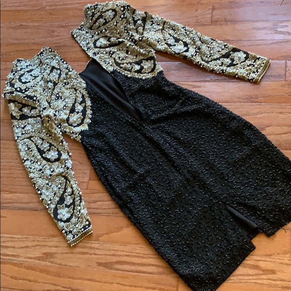 Normans ATLANTA beaded evening black tie cocktail - Picture 6 of 8